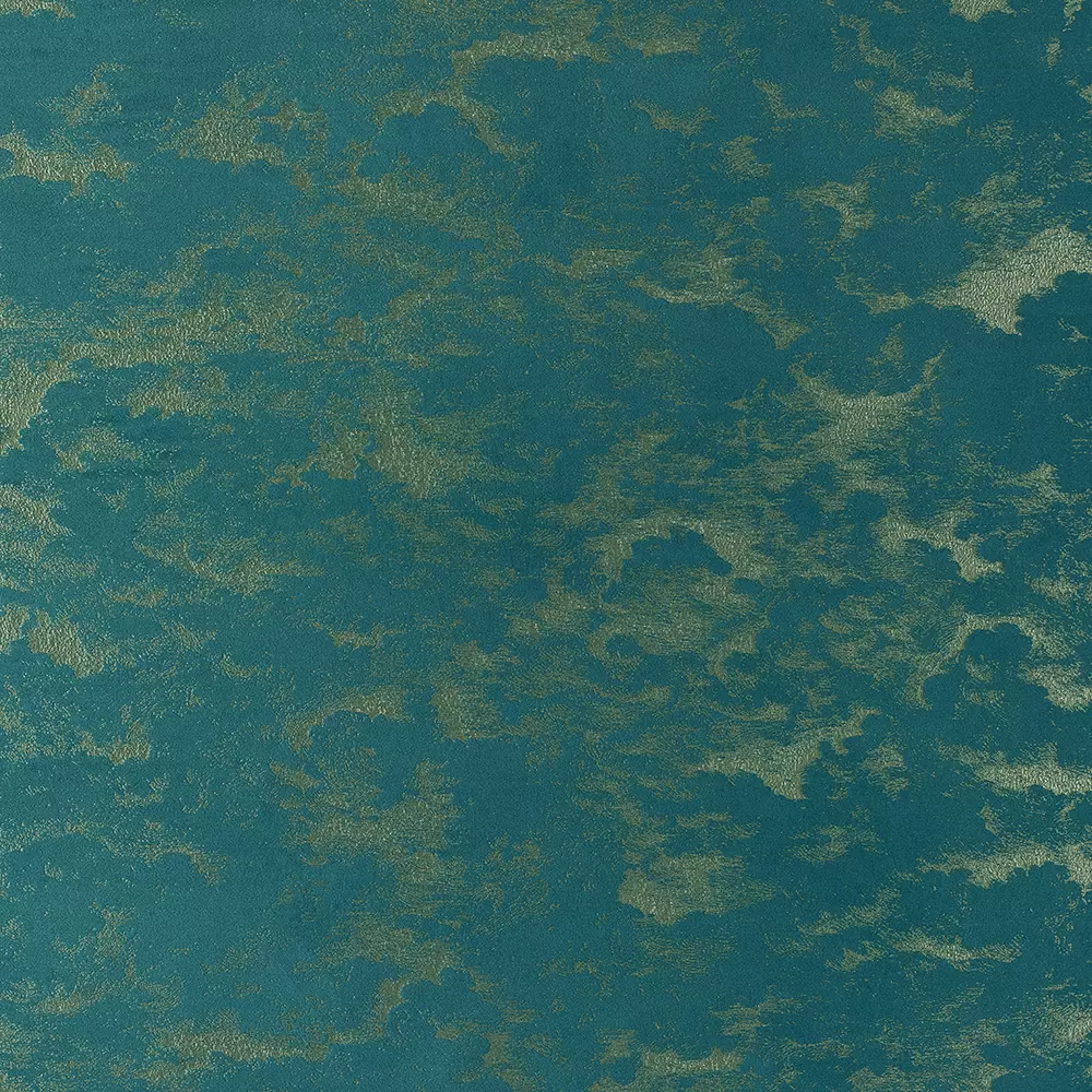 Avalon Embossed Velvet Teal (Gold)