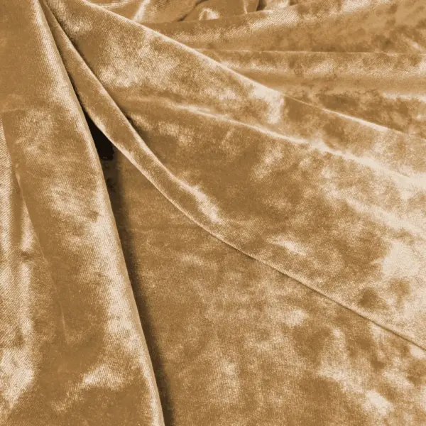 crushed stretch velour clearance, champagne
