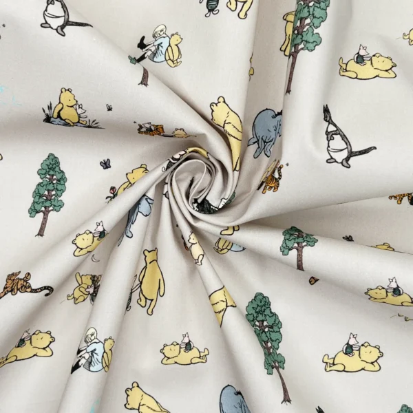 Winnie & Friends Percale Cotton, Taupe