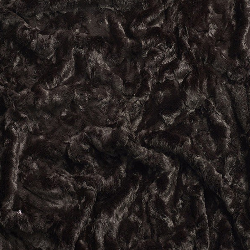 Brown Crushed Faux Fur Fabric - Free Samples Available - Fabric Online